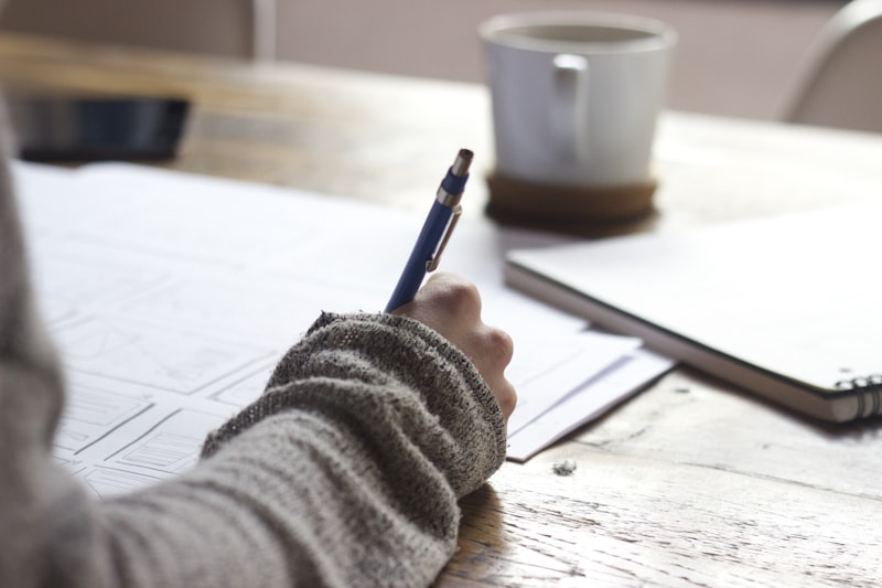 Student studying for standardized tests